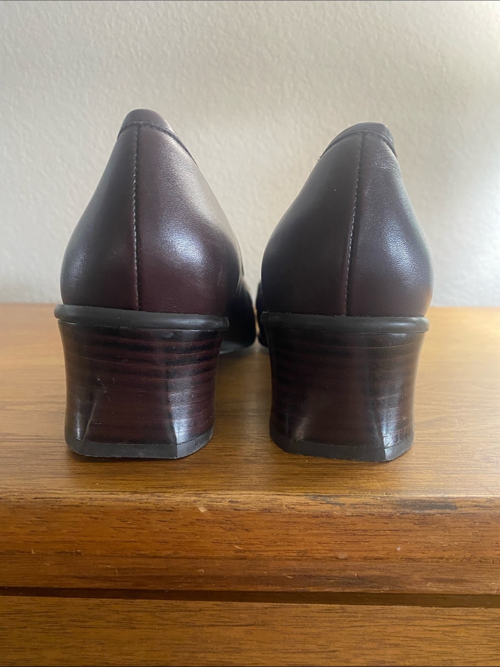 Joan & David Dark Brown Leather Loafers with Gold Hardware - Picture 4 of 4